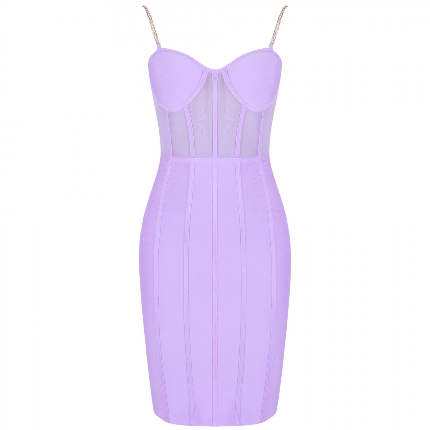 Strappy Striped Over Knee Backless Bandage Dress PP19138