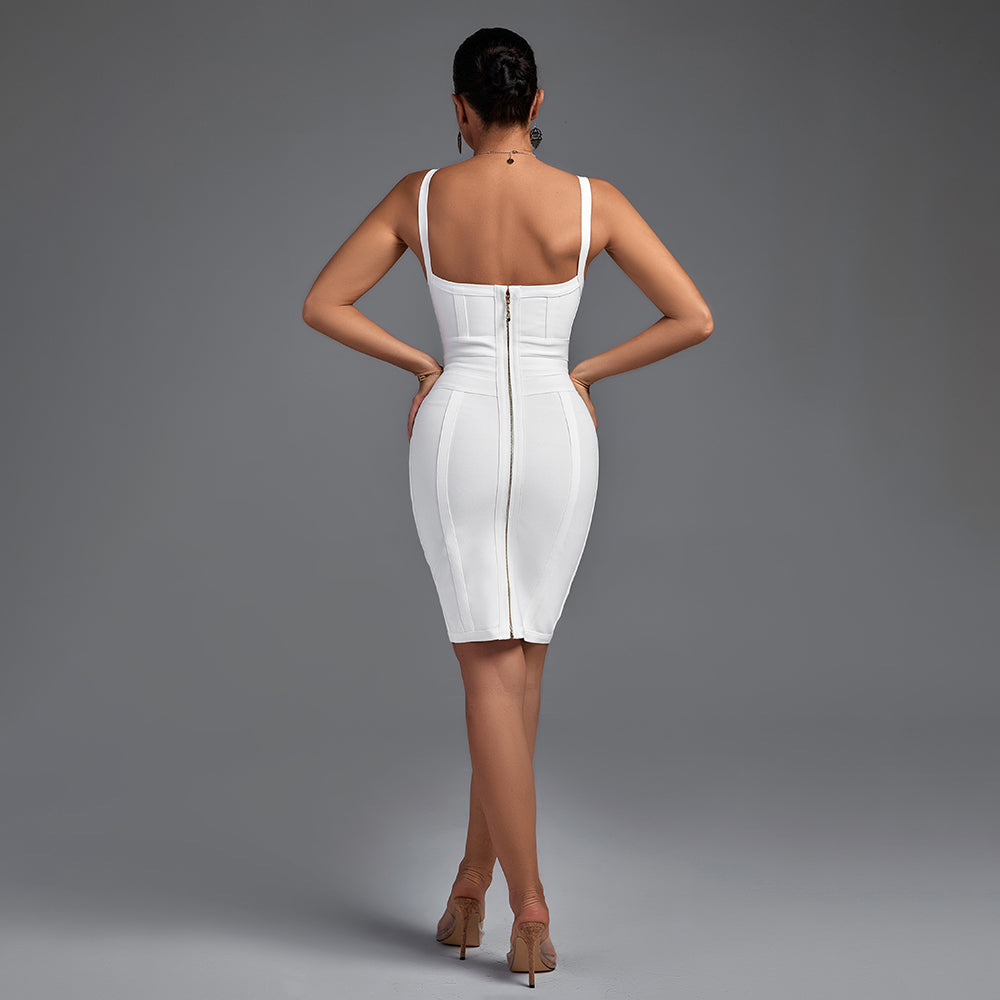 Strappy Sleeveless Backless Mini Bandage Dress PP19055