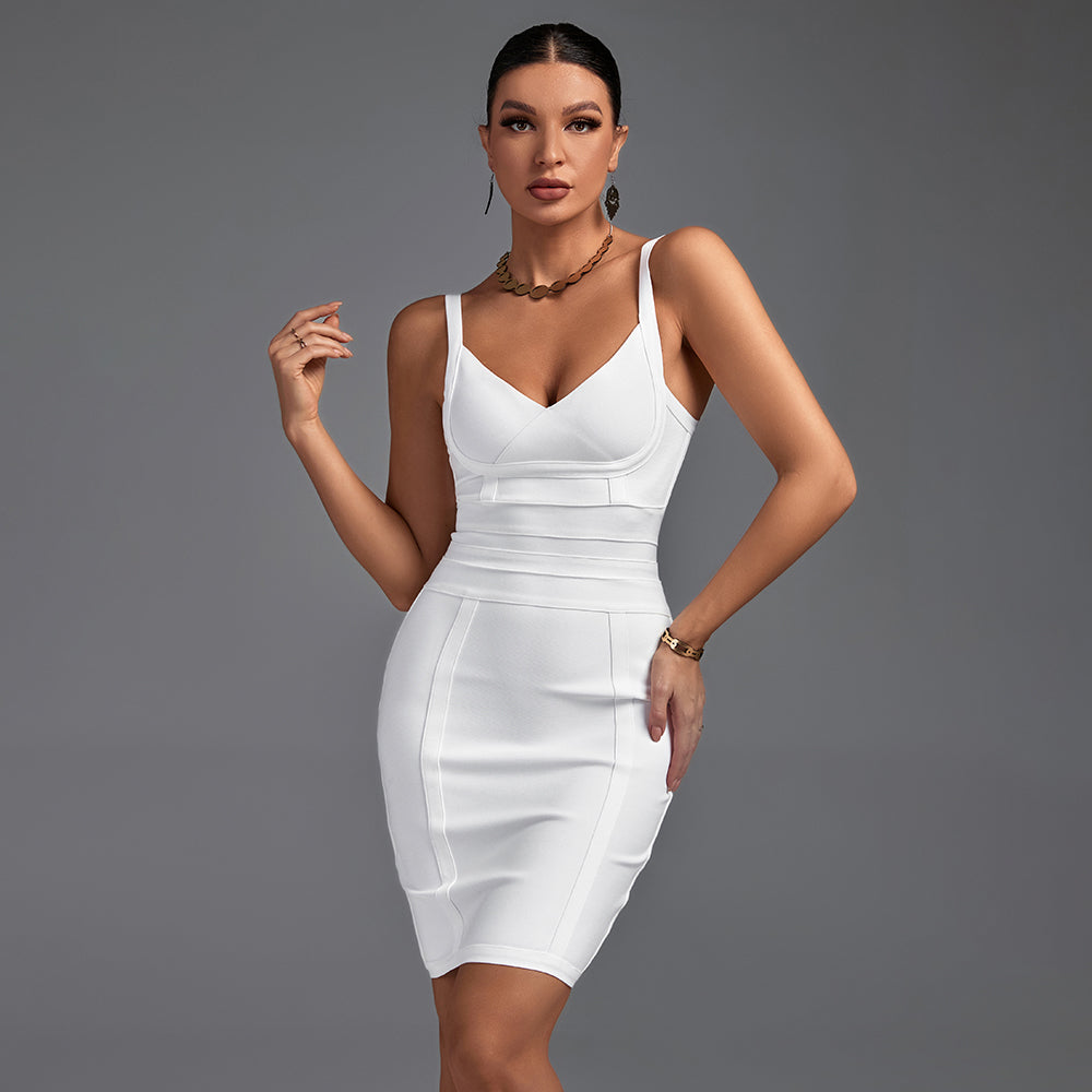 Strappy Sleeveless Backless Mini Bandage Dress PP19055