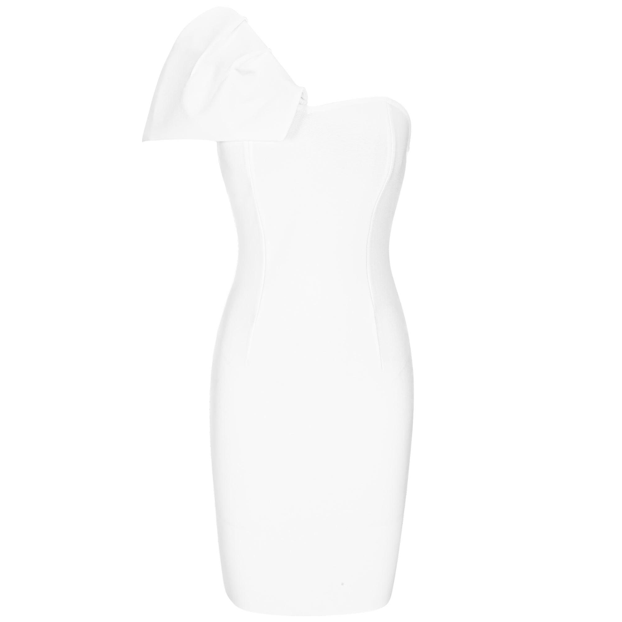 One Shoulder Sleeveless Frill Mini Bandage Dress PP091408