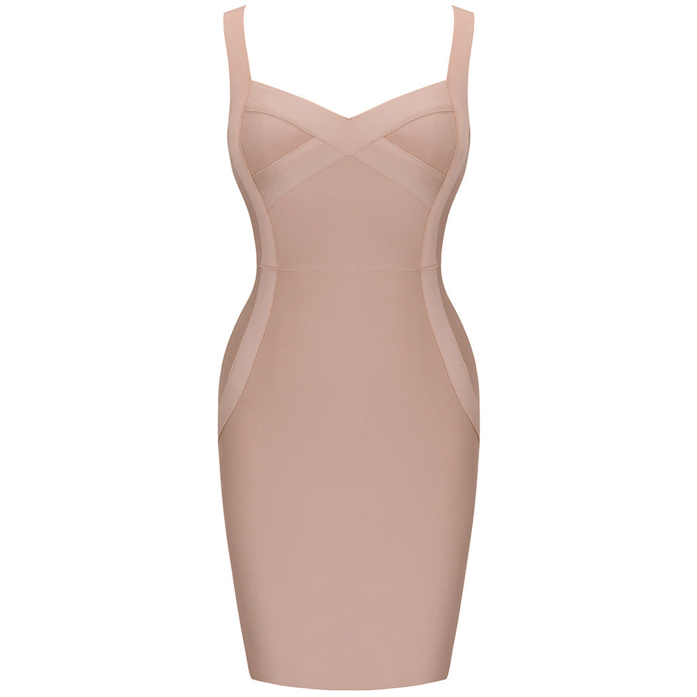 Strappy Sleeveless Plain Bandage Dress PK211102