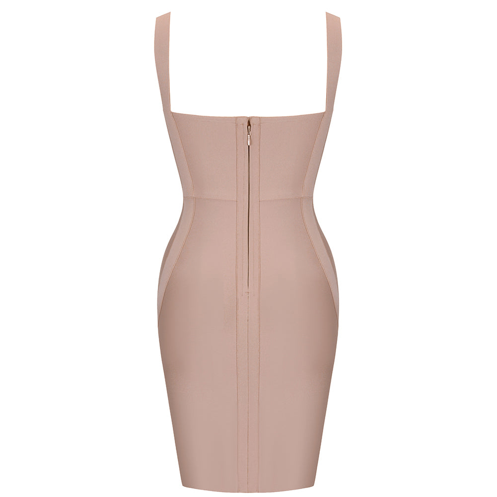 Strappy Sleeveless Plain Bandage Dress PK211102