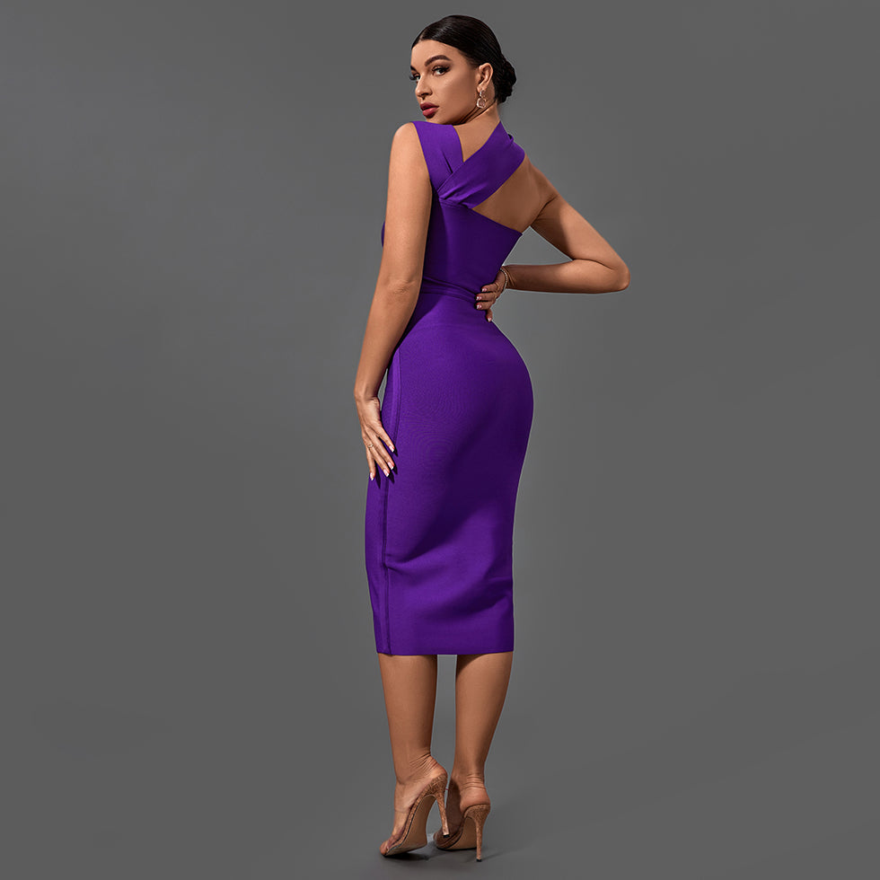 Sleeveless Cut Out Over Knee Bandage Dress PP091406