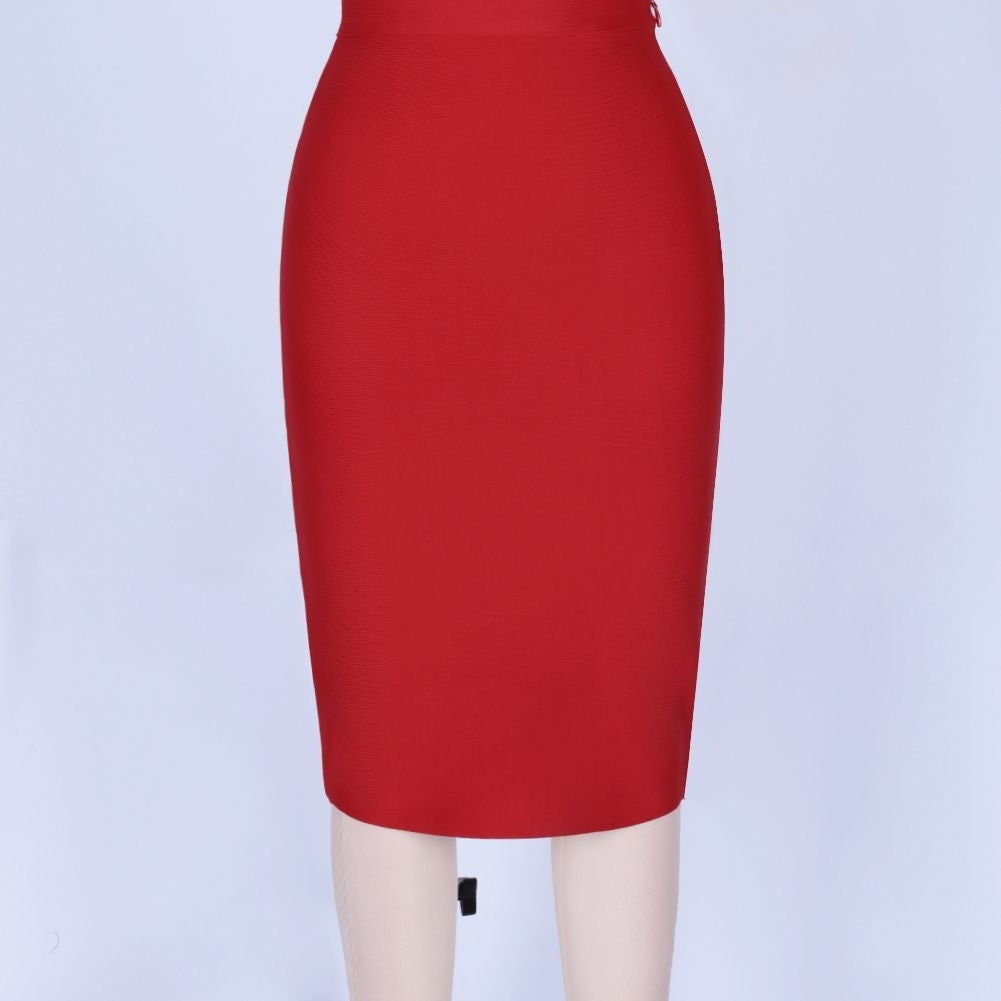 Halter Sleeveless Cut out Midi Bandage Dress SP015